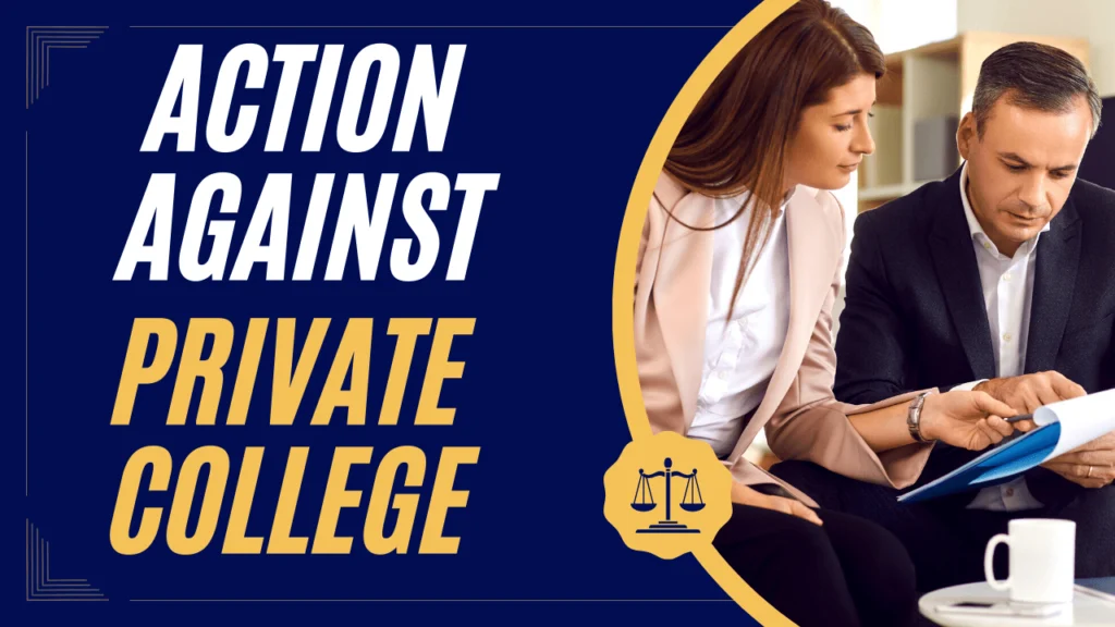 action against private colleges in Canada